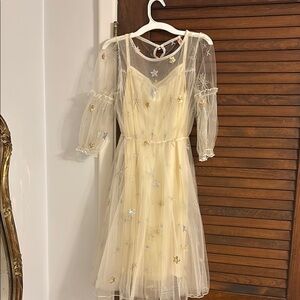 Sheer Star Embellished Dress